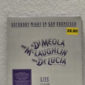 SCHALLPLATTE..John McLaughlin / Al Di Meola / Paco De Lucia..SATURDAY NIGHT IN SAN FRANCISCO..Ltd. Heavyweight Crystal Clear LP..Neu, Versiegelt, TOP!!!